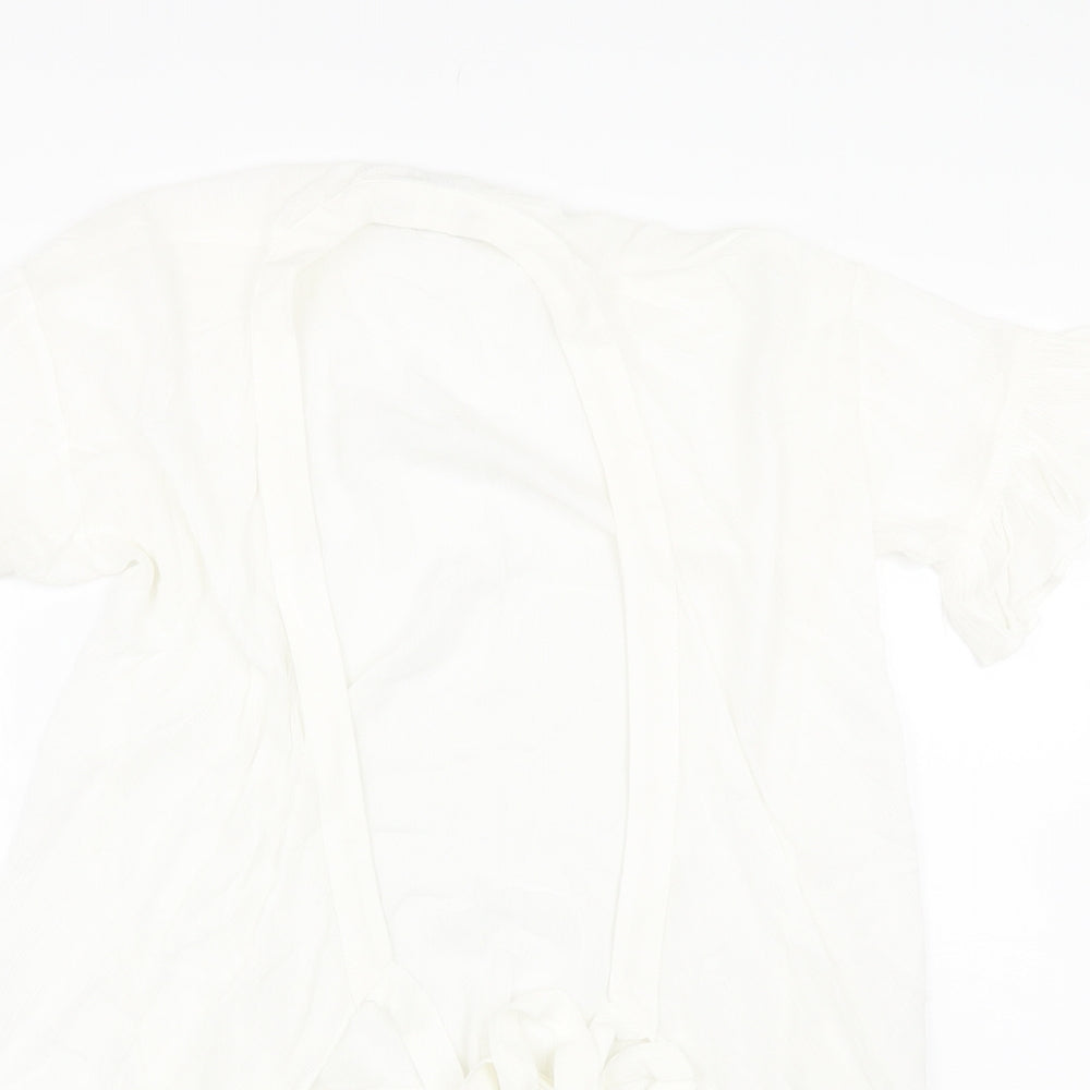 Lost ink Womens White   Basic Blouse Size S