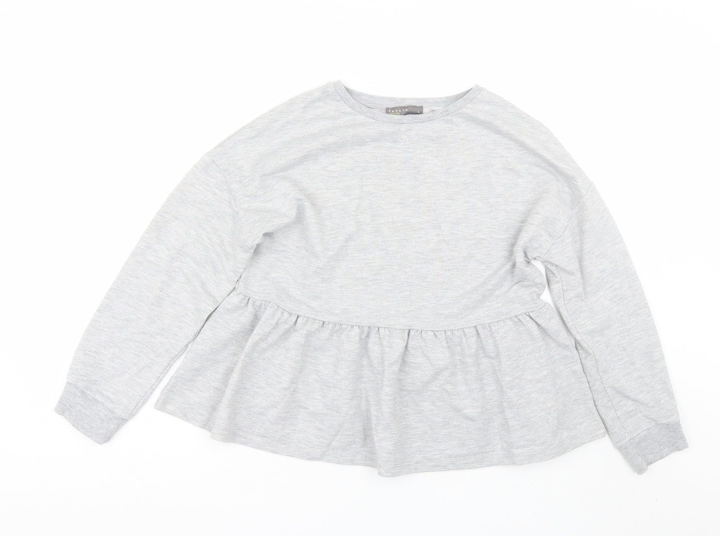Papaya Womens Grey   Pullover Sweatshirt Size S
