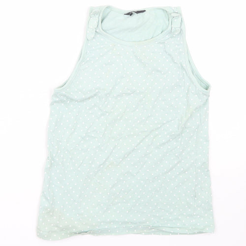 George Girls Green Polka Dot  Basic Tank Size 11-12 Years