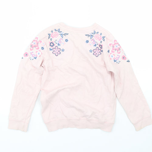 George Girls Pink Floral  Pullover Sweatshirt Size 7-8 Years