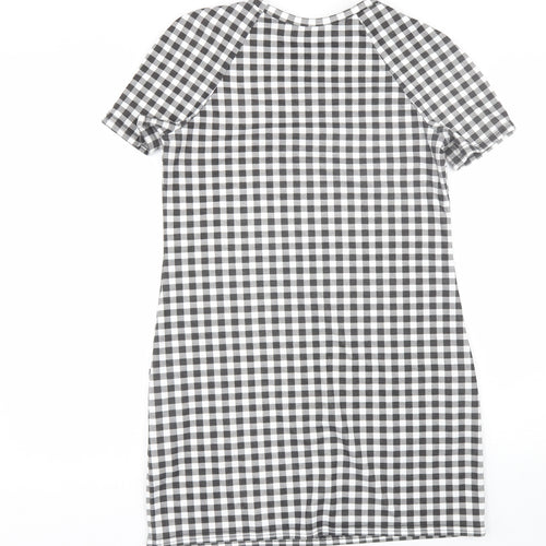 Atmosphere Womens Black Check  T-Shirt Dress  Size 10