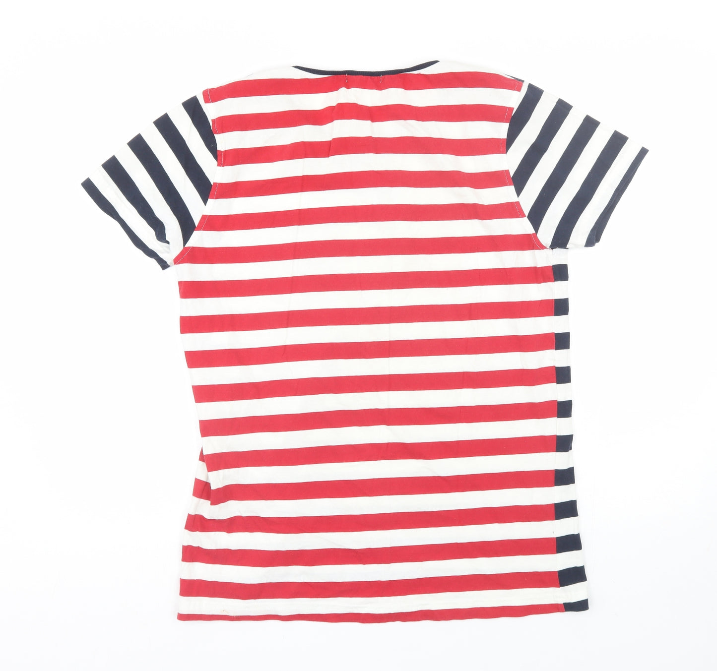 Voi Jeans Mens Blue Striped   T-Shirt Size M