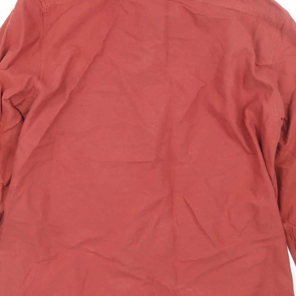 Easy Mens Red    Button-Up Size L