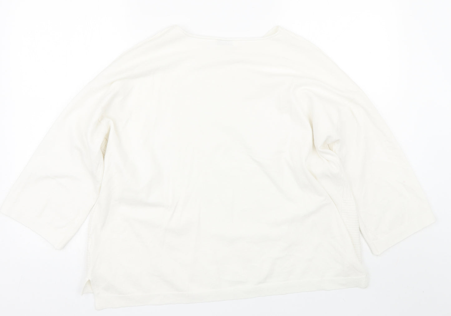 M&V Womens White   Basic T-Shirt Size S