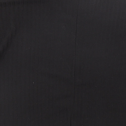New Look Womens Black Striped  Basic T-Shirt Size S