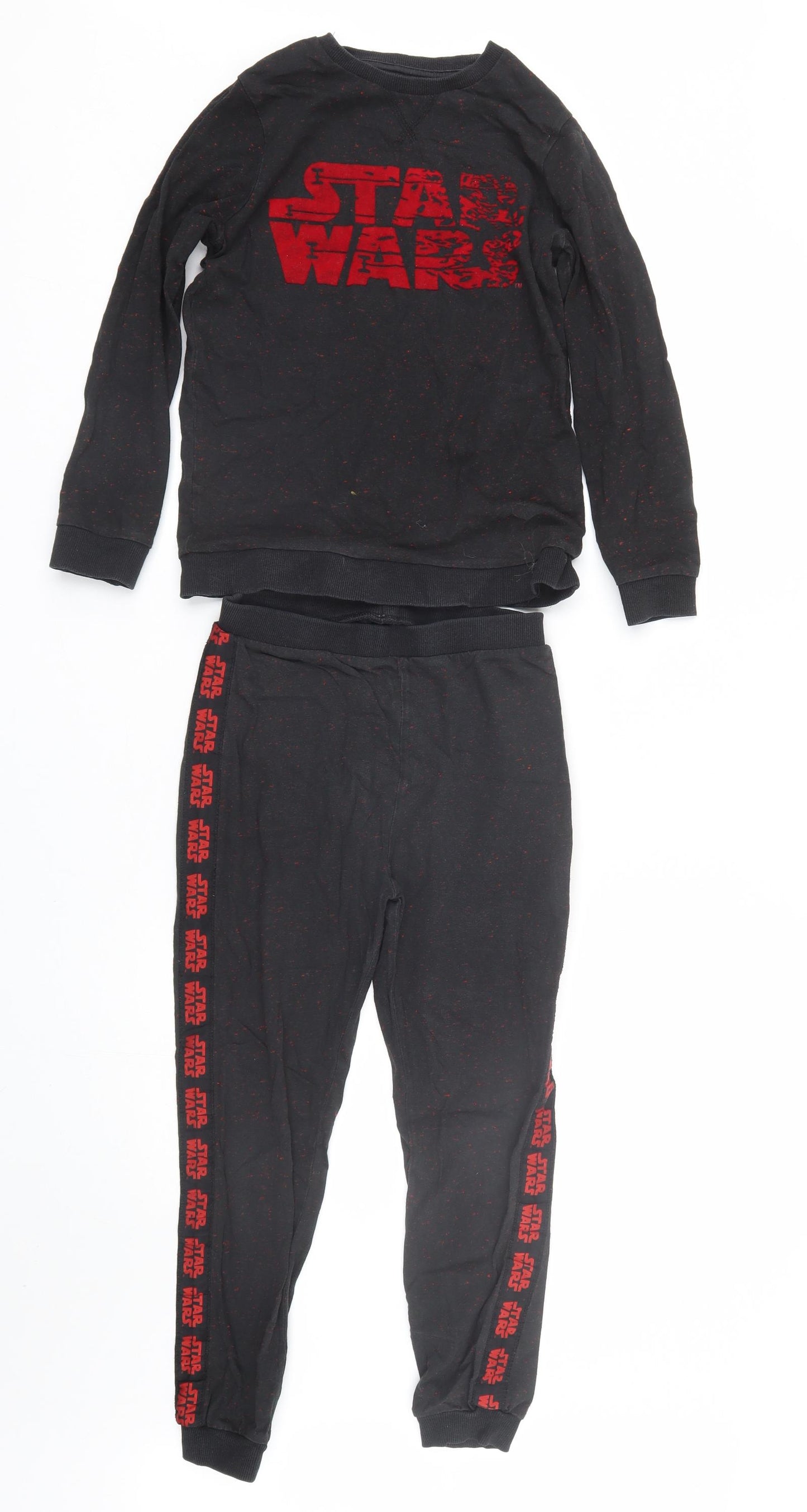 George Boys Black Polka Dot   Pyjama Set Size 8-9 Years  - Star Wars