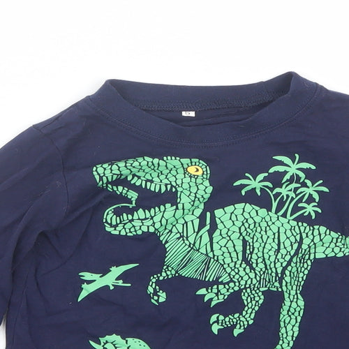 Preworn Boys Blue   Basic T-Shirt Size 5 Years  - dinosaurs