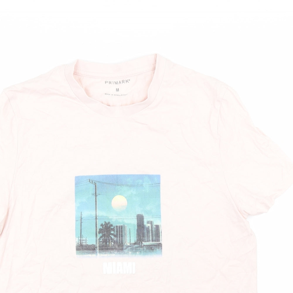 Primark Mens Pink    T-Shirt Size M