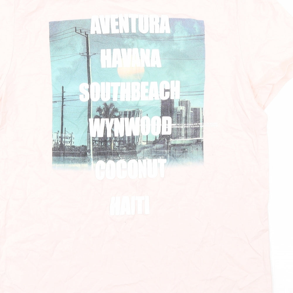 Primark Mens Pink    T-Shirt Size M
