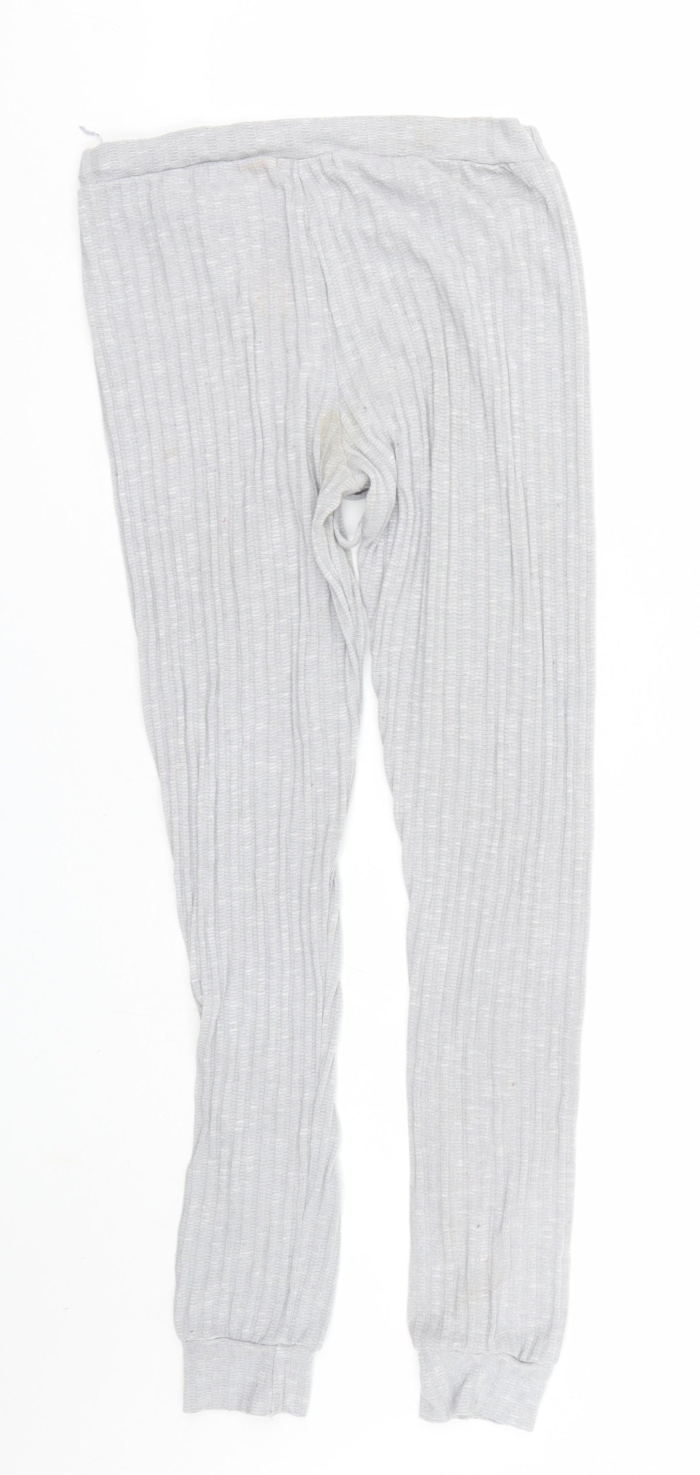 PRETTYLITTLETHING Womens Grey Striped  Jogger Trousers Size S L26 in