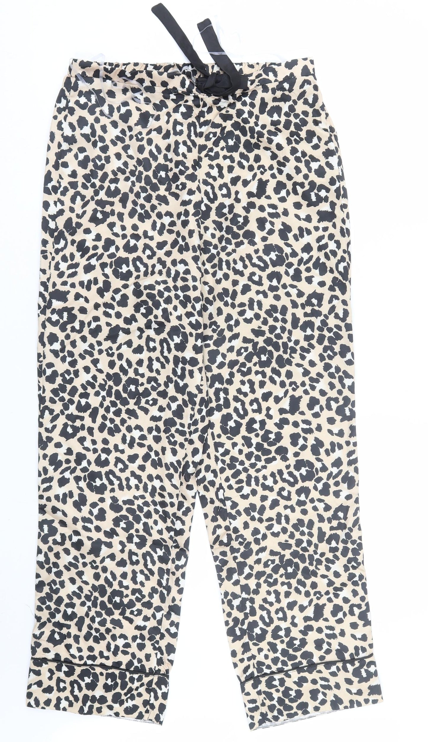 New Look Womens Gold Animal Print  Cami Pyjama Pants Size 10