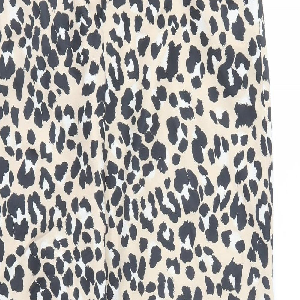 New Look Womens Gold Animal Print  Cami Pyjama Pants Size 10