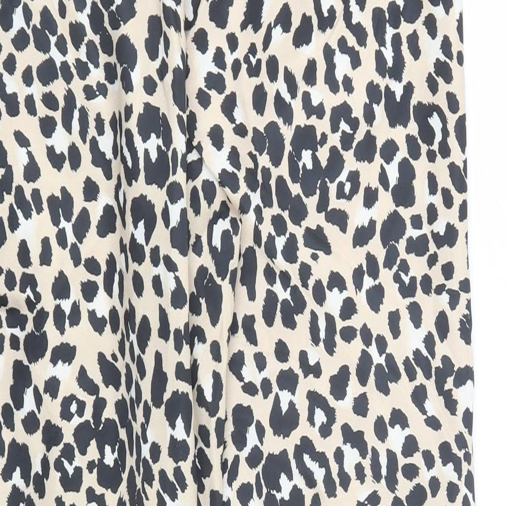 New Look Womens Gold Animal Print  Cami Pyjama Pants Size 10
