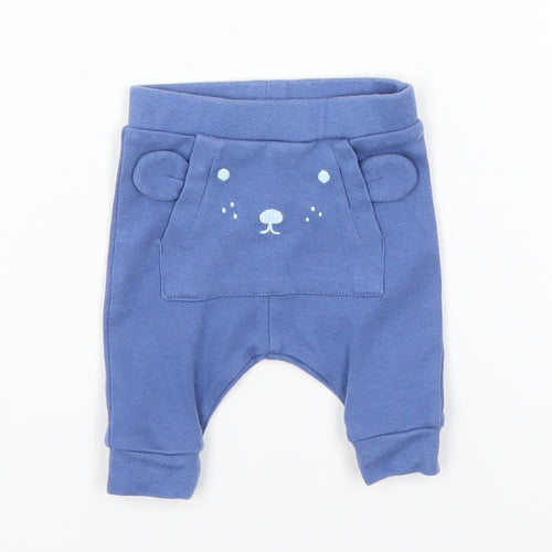 M&S Baby Blue   Jogger Trousers Size Newborn