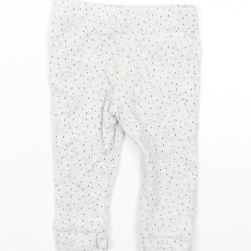 F&F Baby Grey Spotted  Jogger Trousers Size 6-9 Months