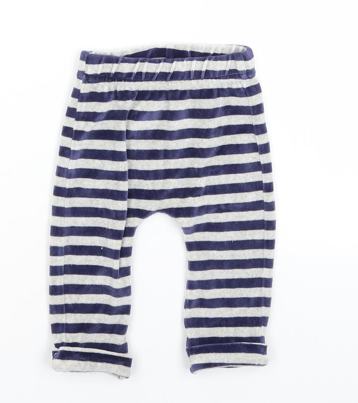 Nutmeg  Blue Striped  Sweatpants Trousers Size 6-9 Months