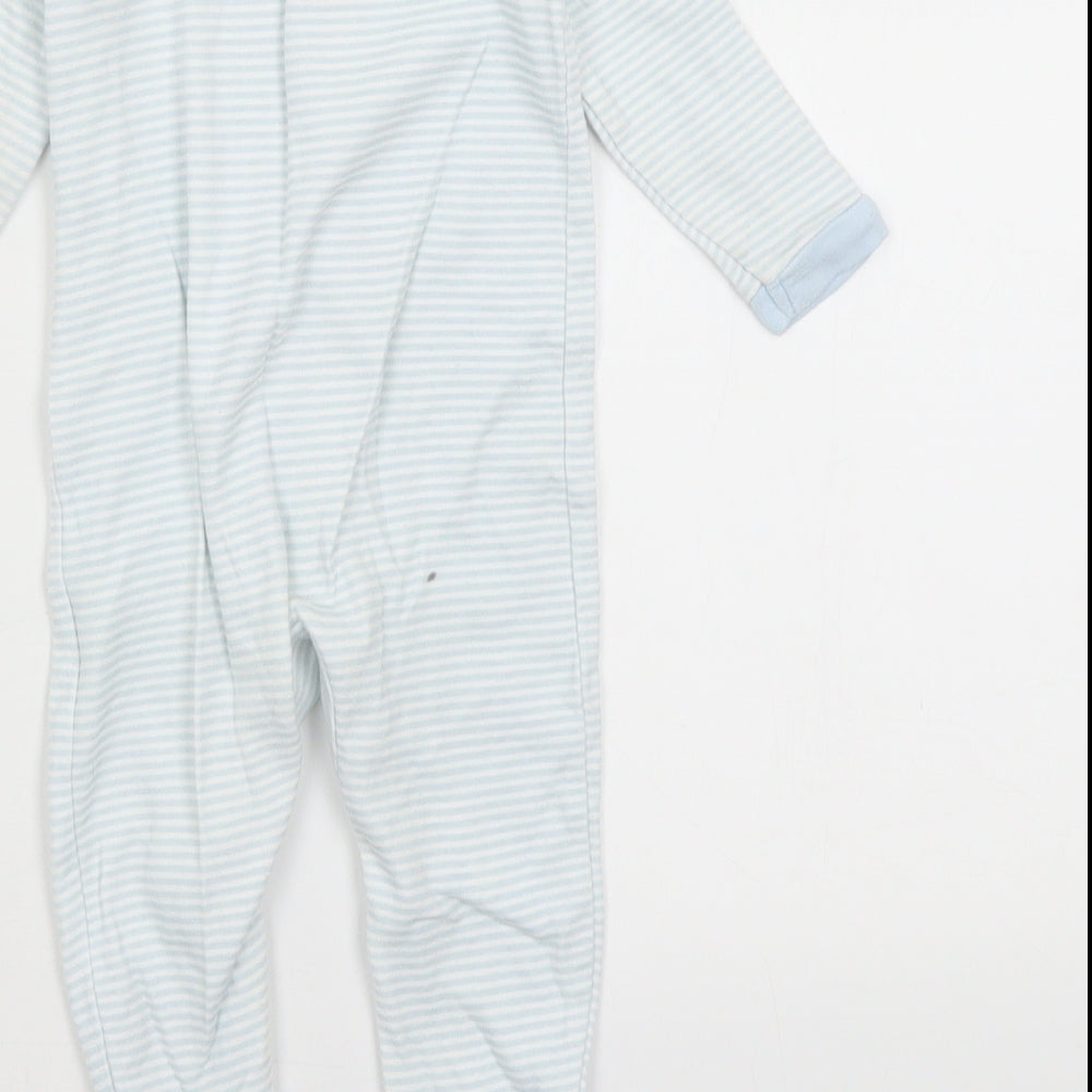 F&F Baby Blue Striped  Romper One-Piece Size 6-9 Months
