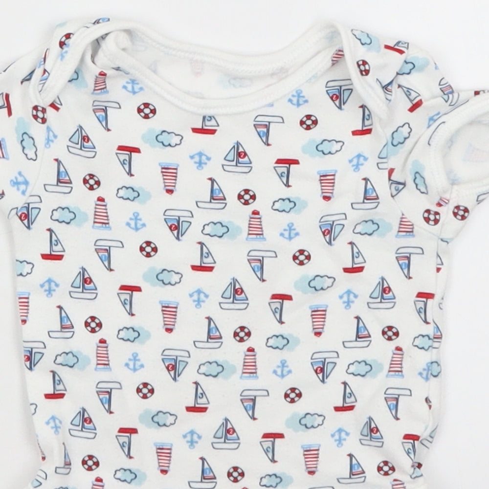 George Baby White   Romper One-Piece Size 6-9 Months  - Sailing