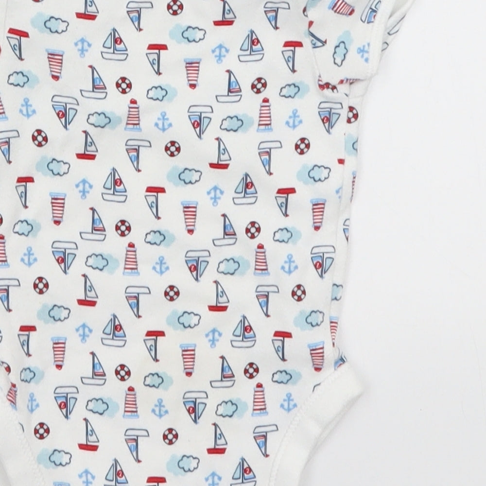 George Baby White   Romper One-Piece Size 6-9 Months  - Sailing
