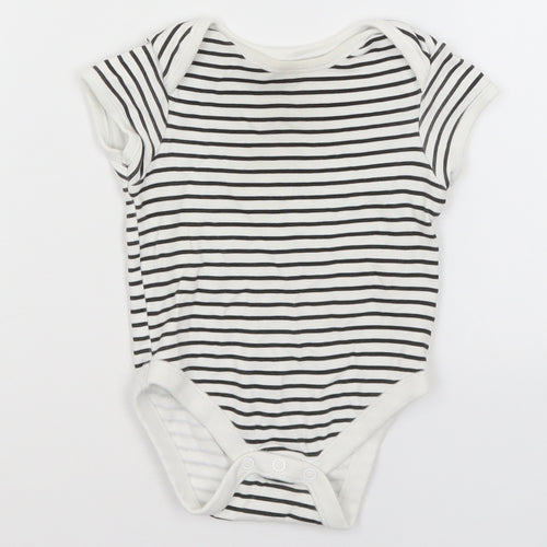 Primark Baby White Striped  Romper One-Piece Size 6-9 Months