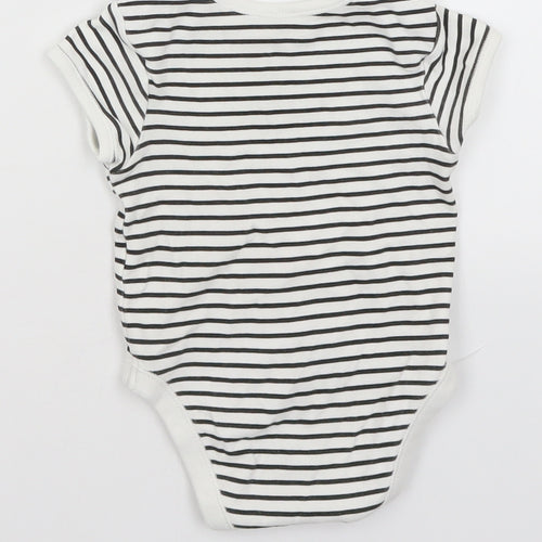 Primark Baby White Striped  Romper One-Piece Size 6-9 Months