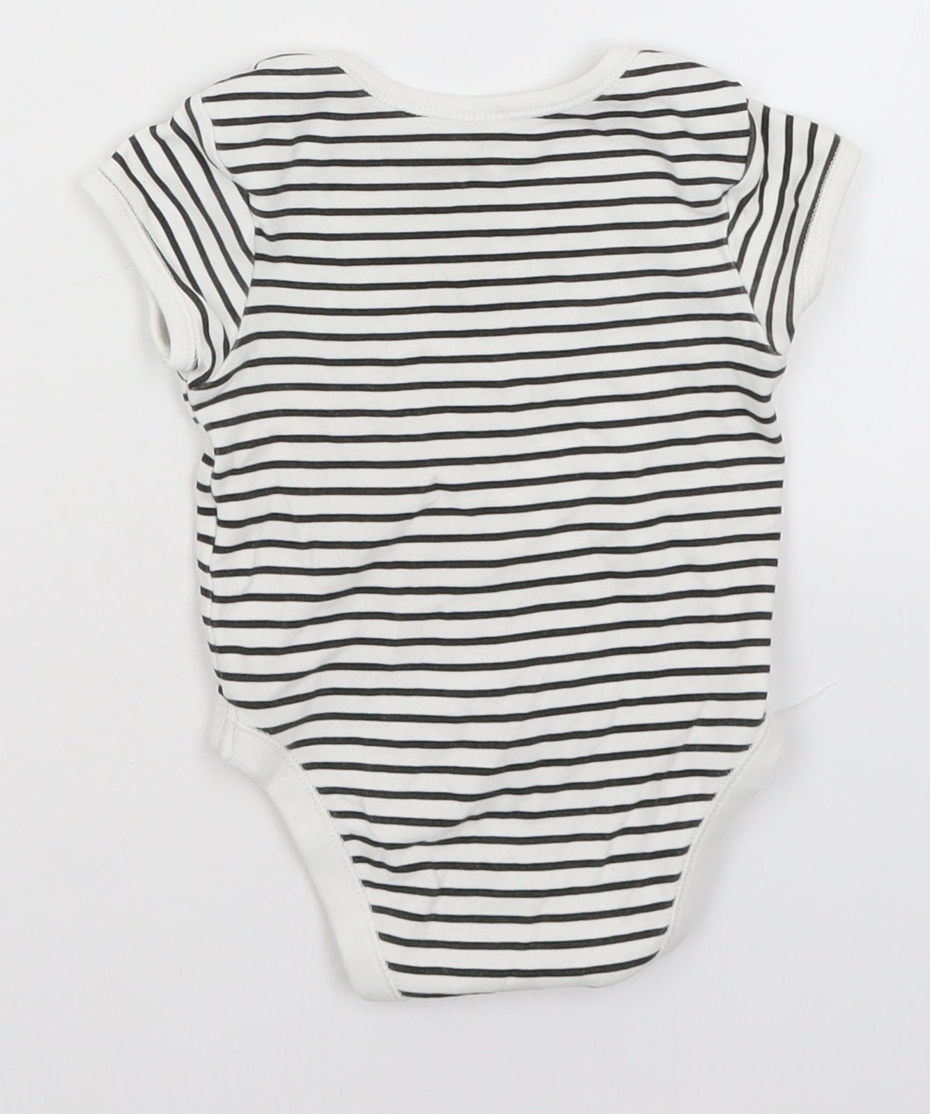 Primark Baby White Striped  Romper One-Piece Size 6-9 Months