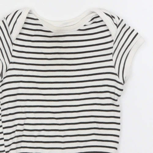 Primark Baby White Striped  Romper One-Piece Size 6-9 Months
