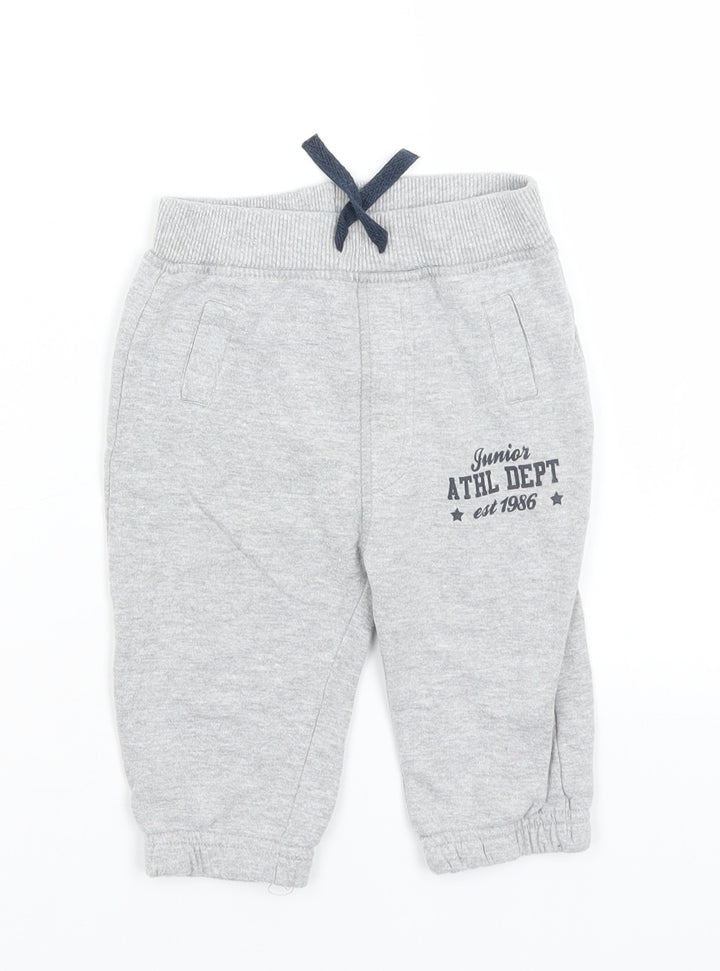 Peacocks Baby Baby Grey Jogger Trousers Size 6-9 Months