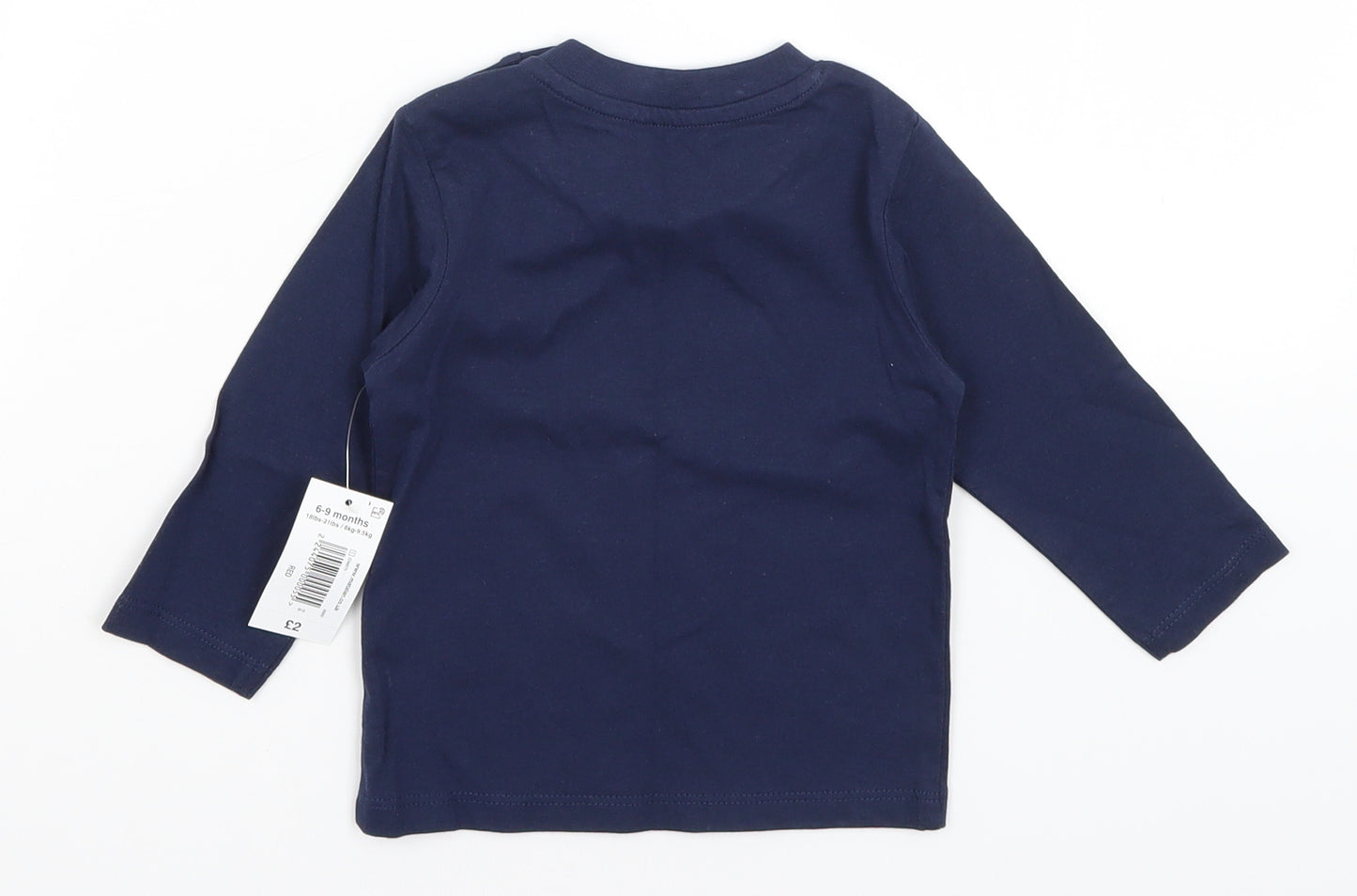 Matalan Baby Blue   Basic T-Shirt Size 6-9 Months  - Just Chillin'