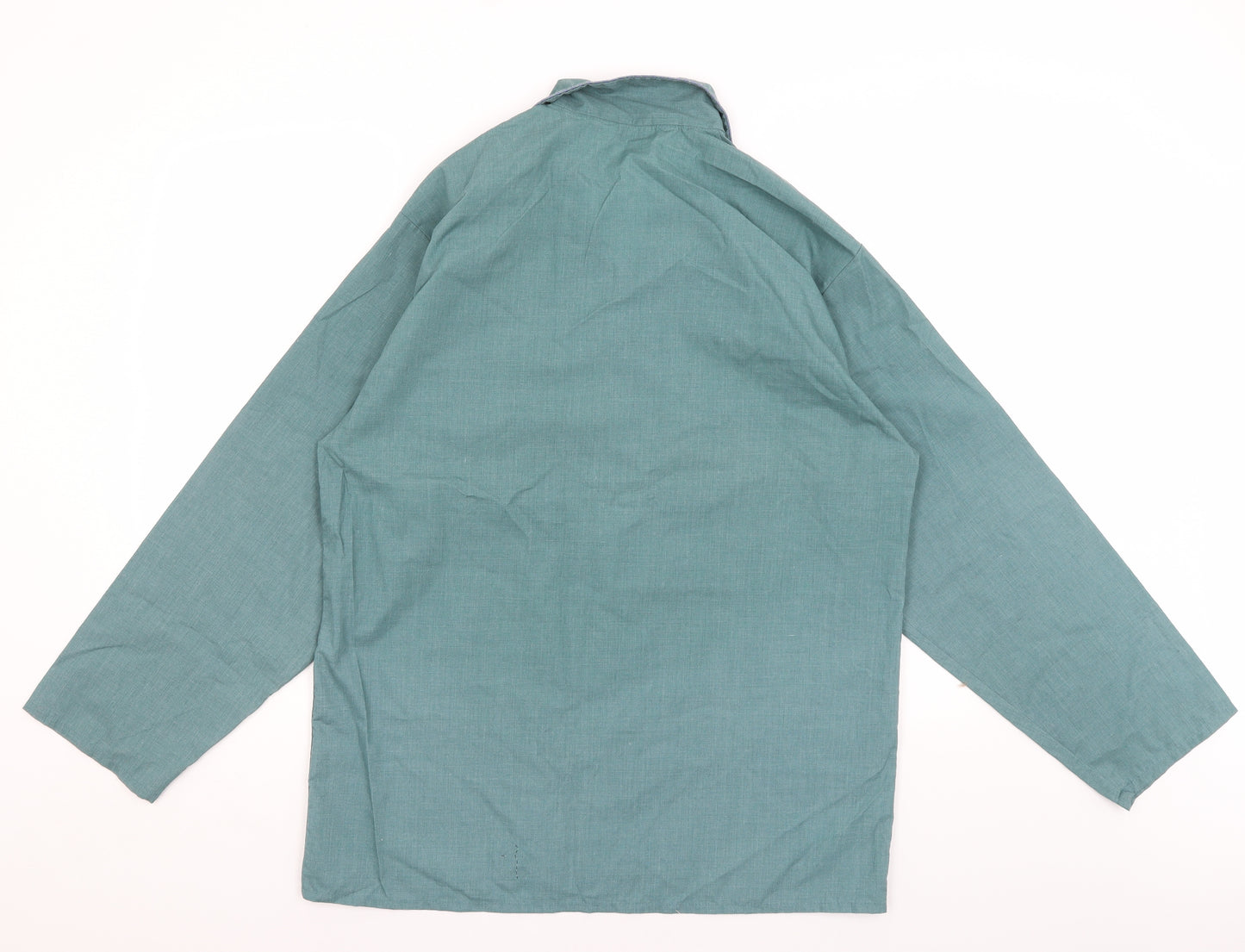 M&S Mens Green Solid   Pyjama Top Size M