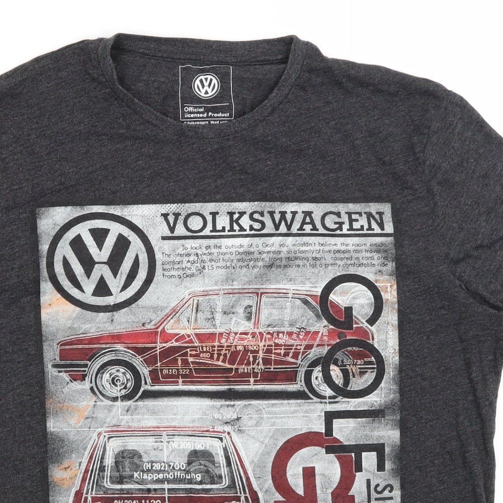 F&F Mens Grey    T-Shirt Size M  - Volkswagen