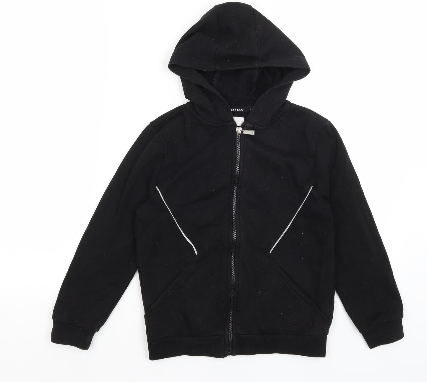 Jeff & Co Boys Black   Full Zip Hoodie Size 8-9 Years