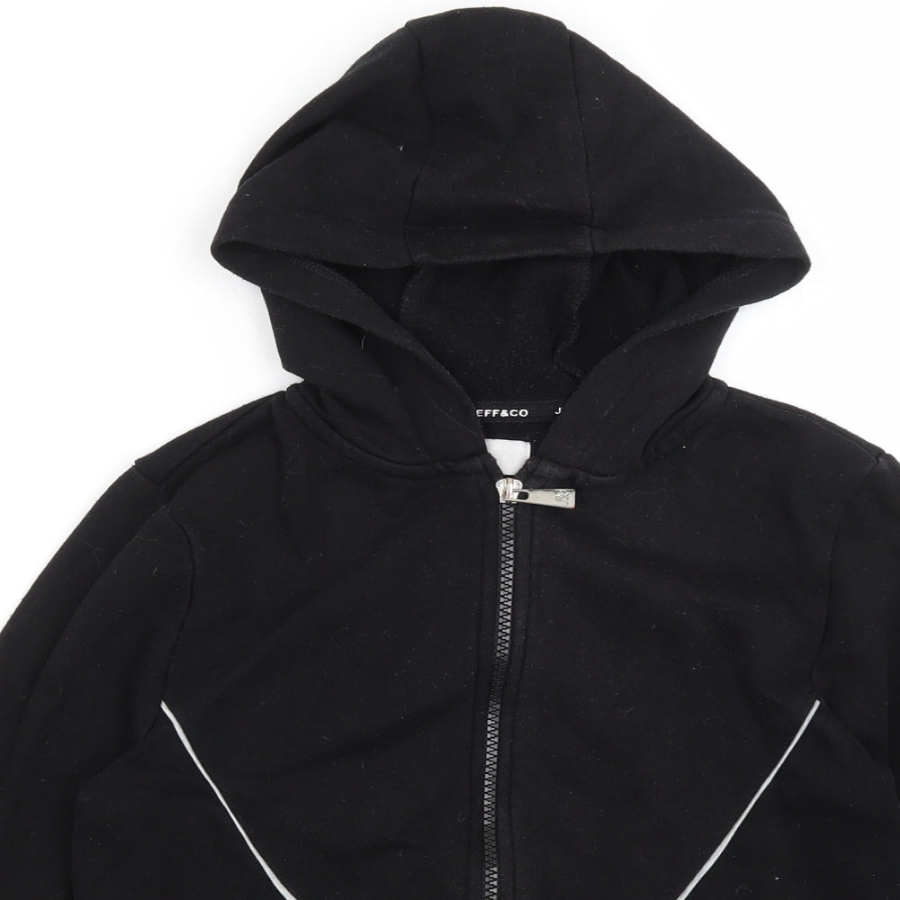 Jeff & Co Boys Black   Full Zip Hoodie Size 8-9 Years