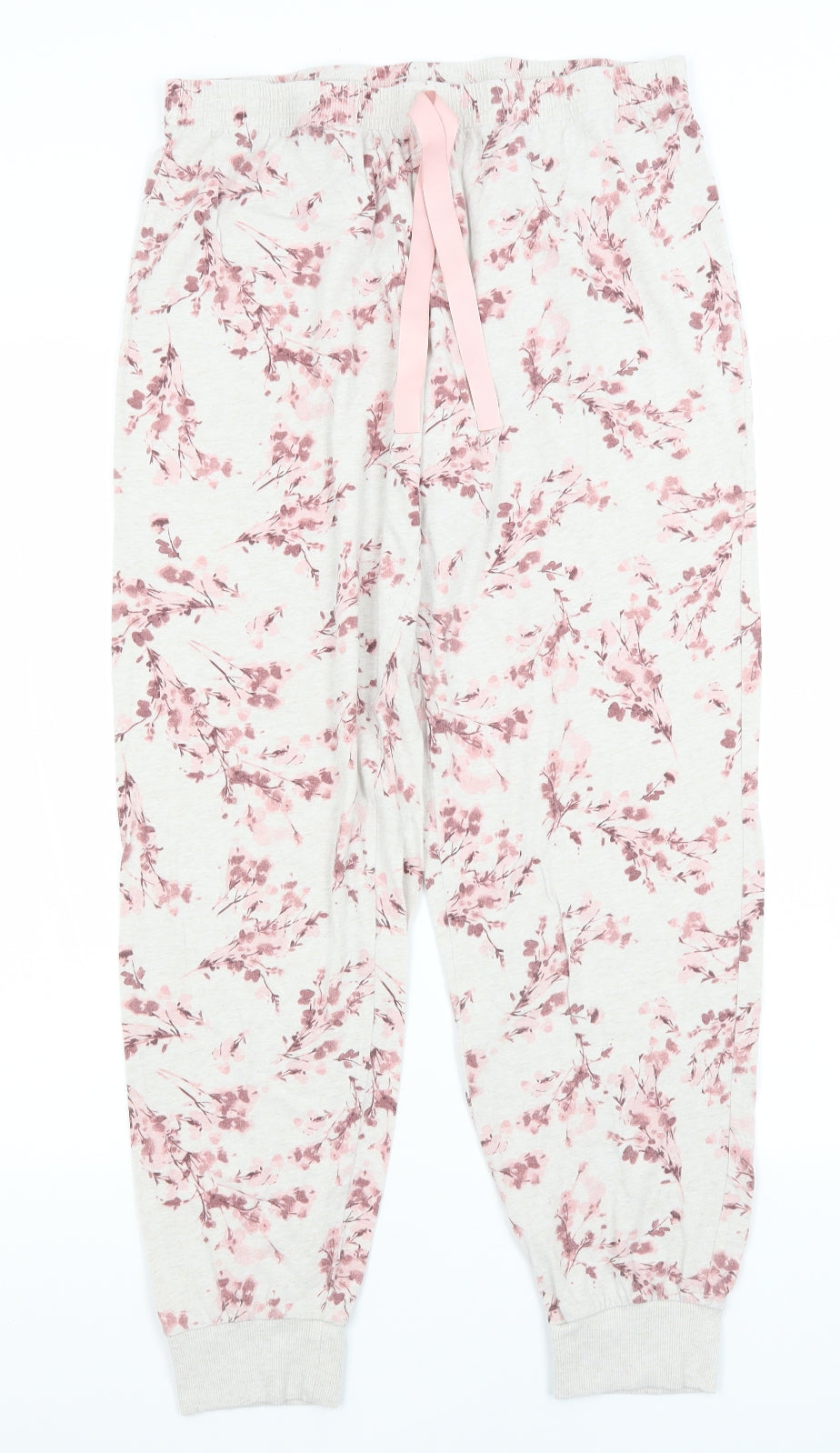 George Womens Beige Floral  Capri Pyjama Pants Size 12