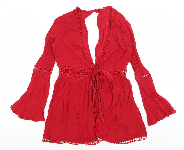 River Island Womens Red   Shrug Jumper Size S