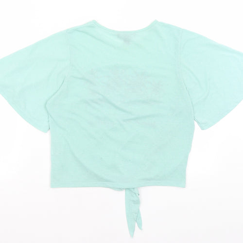 Atmosphere Womens Blue   Cropped T-Shirt Size 10  - LA Summer Vibes