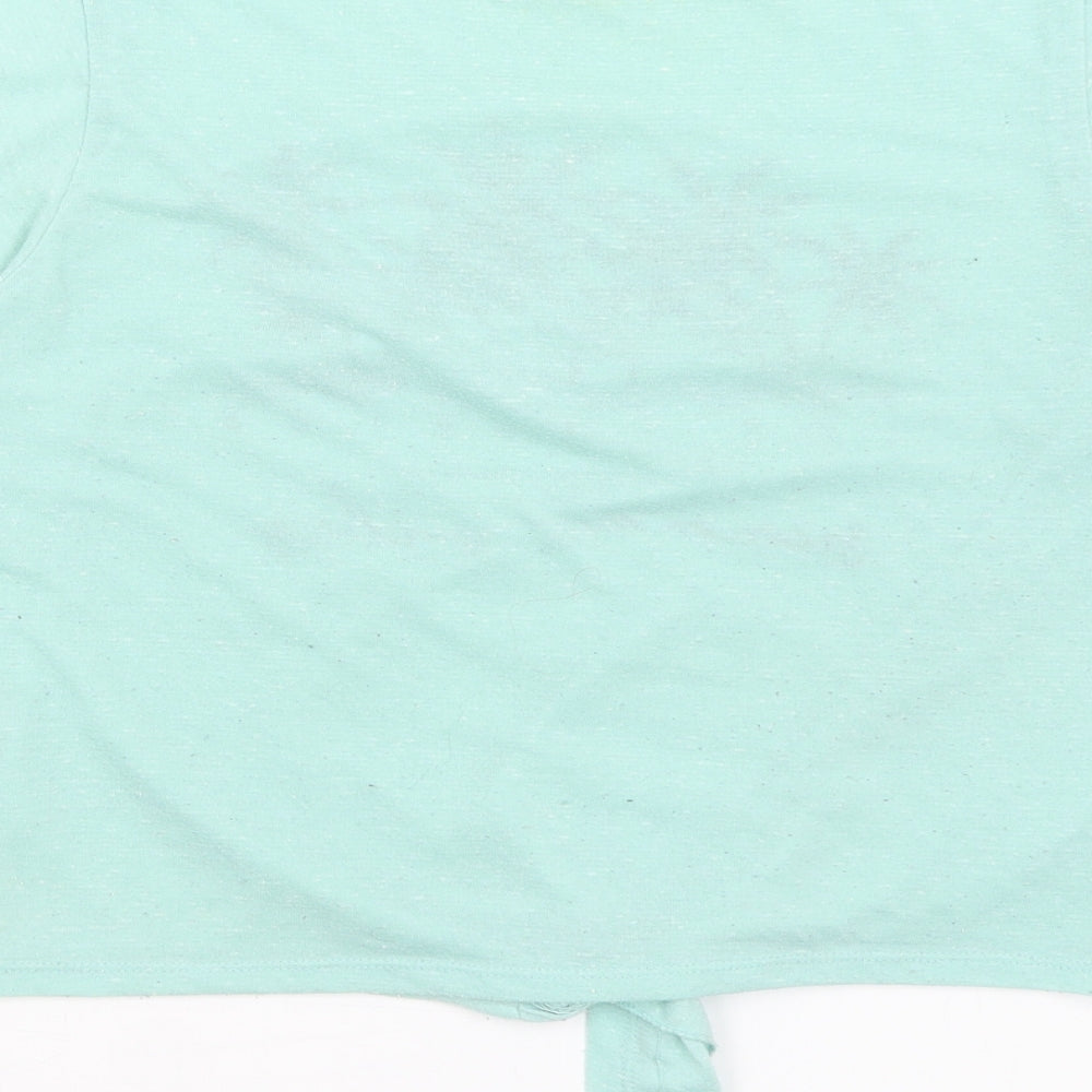 Atmosphere Womens Blue   Cropped T-Shirt Size 10  - LA Summer Vibes