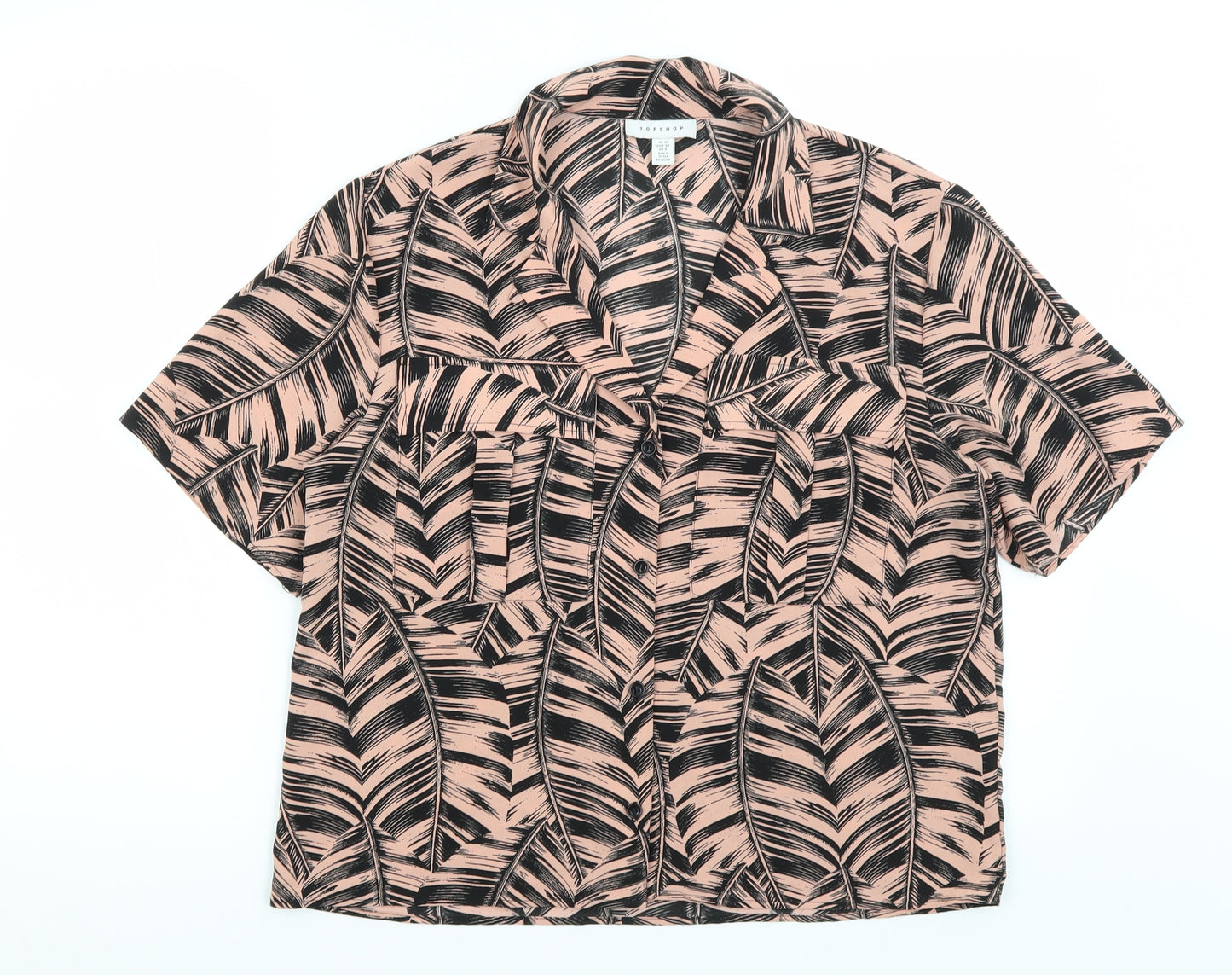 Topshop Womens Pink   Basic Button-Up Size 10