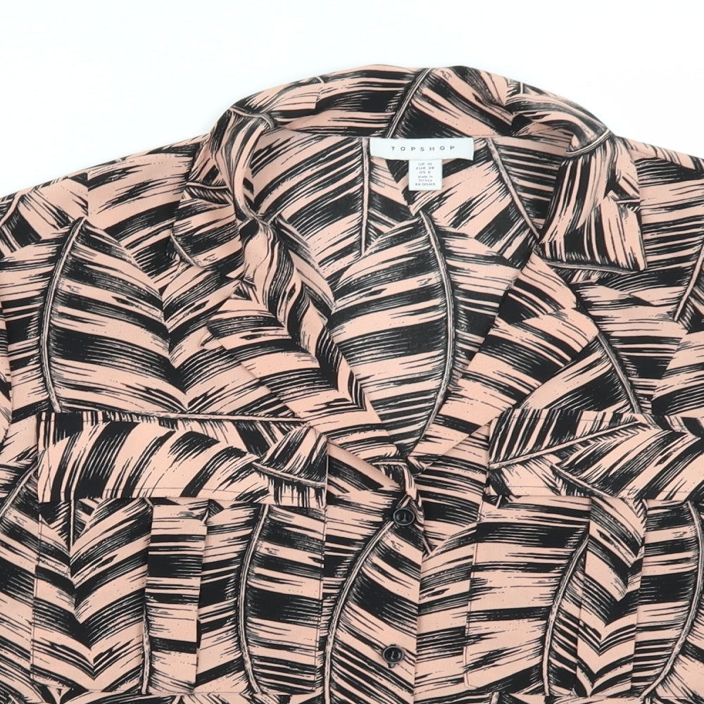 Topshop Womens Pink   Basic Button-Up Size 10