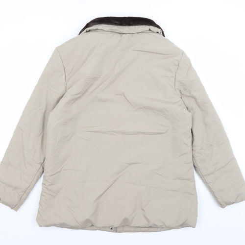 Ann De Lancay Womens Grey   Quilted Coat Size M