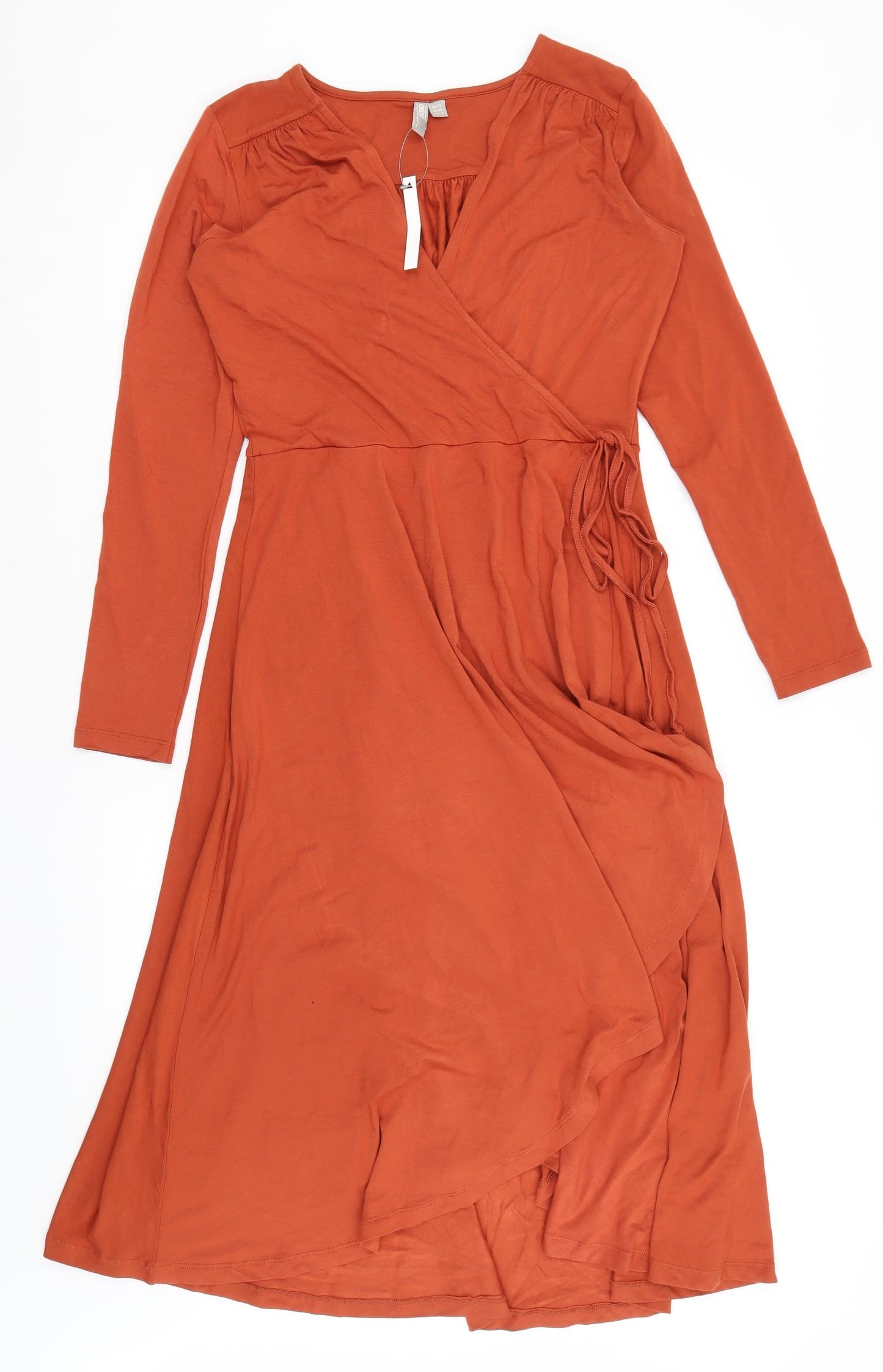 ASOS Womens Orange   Wrap Dress  Size 12