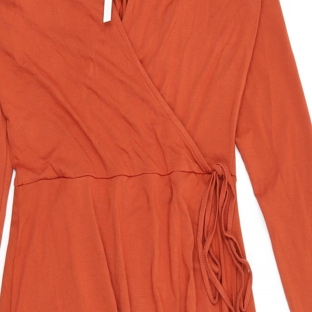 ASOS Womens Orange   Wrap Dress  Size 12