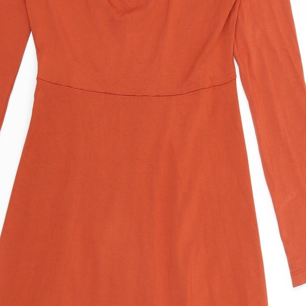 ASOS Womens Orange   Wrap Dress  Size 12