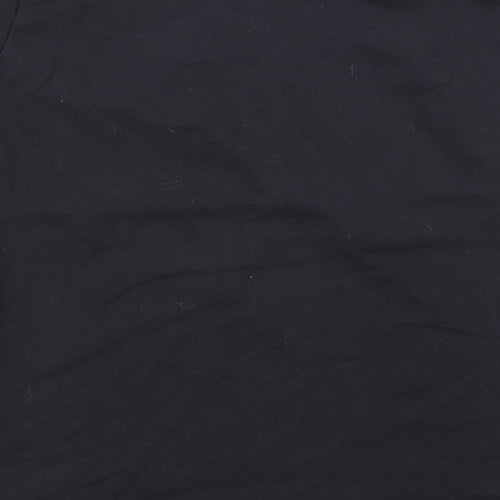 Fruit of the Loom Womens Black Geometric  Basic T-Shirt Size L