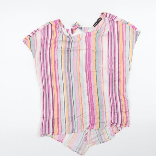 SHEIN  Womens Multicoloured Striped  Basic Blouse Size L