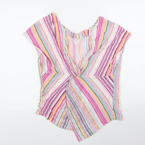 SHEIN  Womens Multicoloured Striped  Basic Blouse Size L