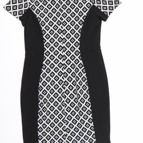 Peacocks Womens Multicoloured Geometric  Fit & Flare  Size 12