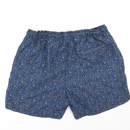 NEXT Mens Blue Geometric  Sweat Shorts Size M - Stretch waistband