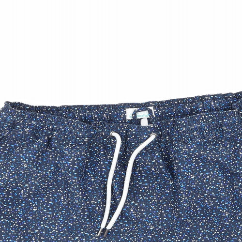 NEXT Mens Blue Geometric  Sweat Shorts Size M - Stretch waistband