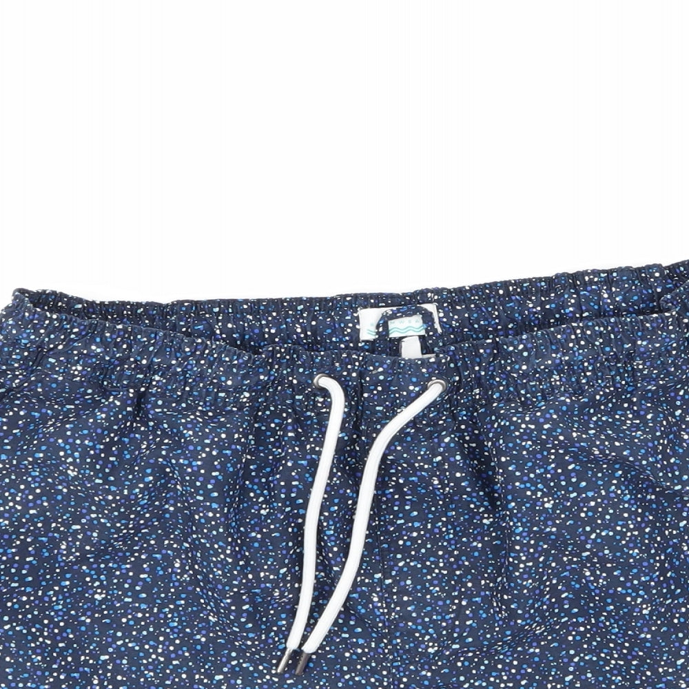 NEXT Mens Blue Geometric  Sweat Shorts Size M - Stretch waistband